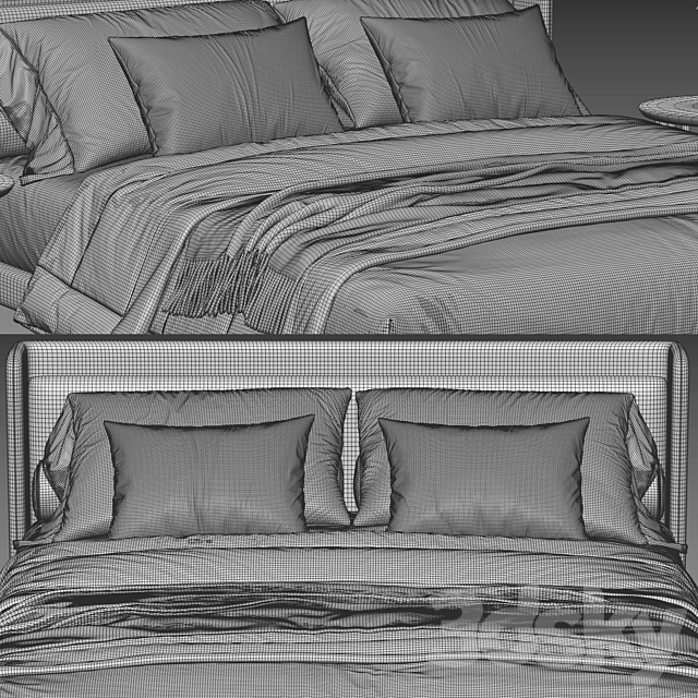 Boconcept austin bed 3DSMax File - thumbnail 4