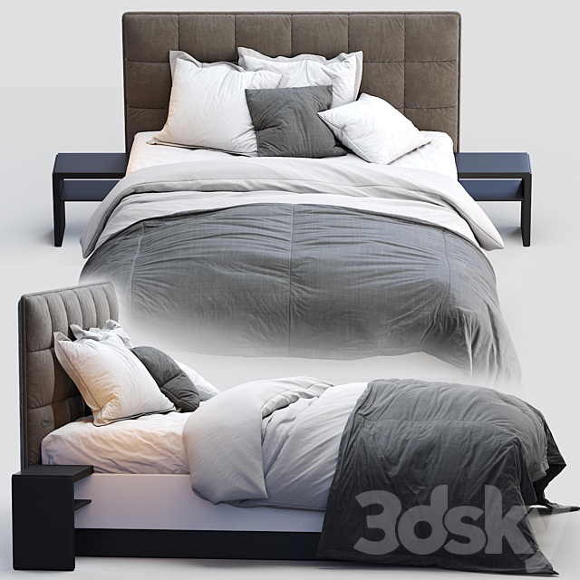 Boconcept bed lugano 3DSMax File - thumbnail 3