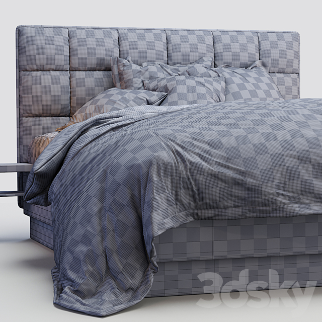 Boconcept bed lugano 3DSMax File - thumbnail 5