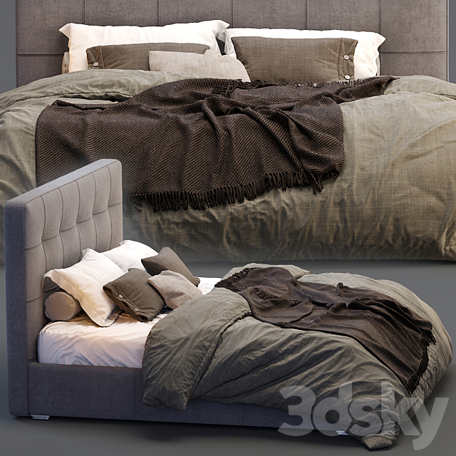 Boconcept bed mezzo 3DSMax File - thumbnail 1