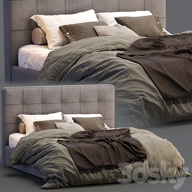 Boconcept bed mezzo 3DSMax File - thumbnail 2