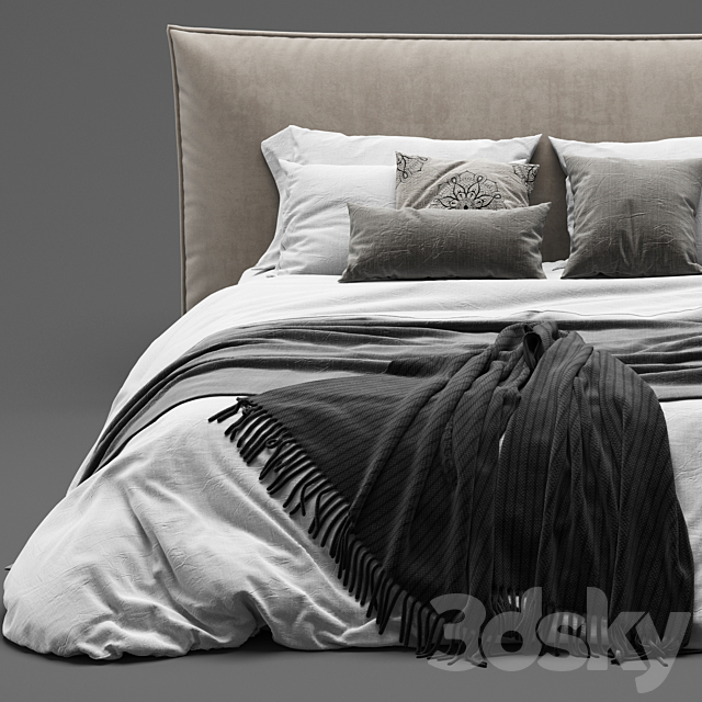 BoConcept Gent Bed – Scandinavian Set 3DSMax File - thumbnail 2