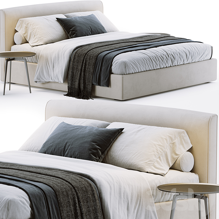 BoConcept Houston Bed 3DS Max Model - thumbnail 1