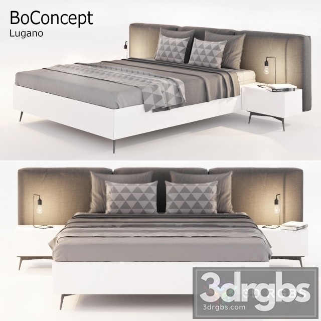 Boconcept Lugano Bed 02 3dsmax Download - thumbnail 1