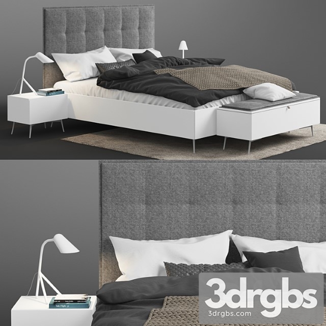 Boconcept lugano bed 2 3dsmax Download - thumbnail 1