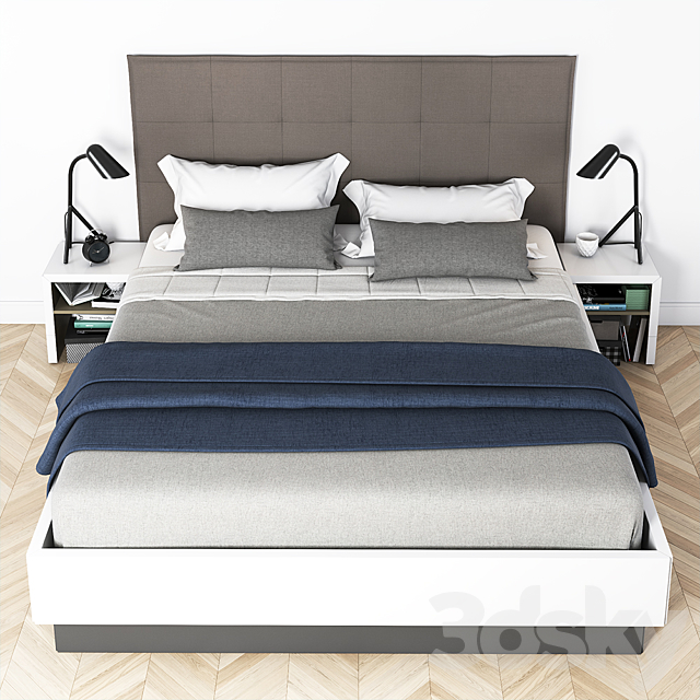 Boconcept Lugano Bed 3DS Max Model - thumbnail 2