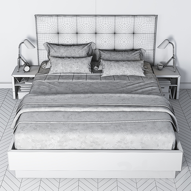 Boconcept Lugano Bed 3DS Max Model - thumbnail 3