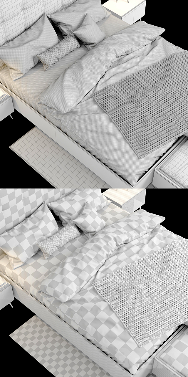 Boconcept Lugano bed 3DSMax File - thumbnail 3