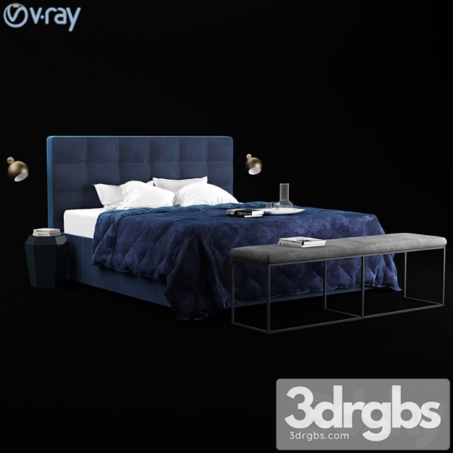 Boconcept mezzo bed 2 3dsmax Download - thumbnail 1