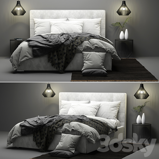 Boconcept Mezzo Bed 3DSMax File - thumbnail 1