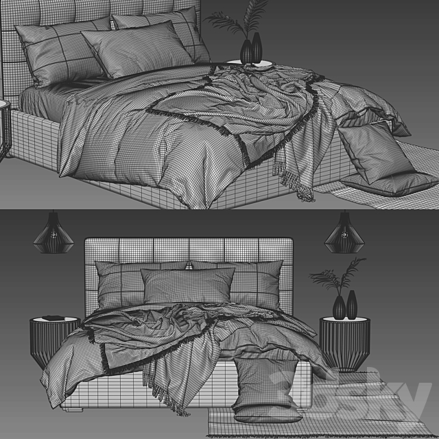 Boconcept Mezzo Bed 3DSMax File - thumbnail 3