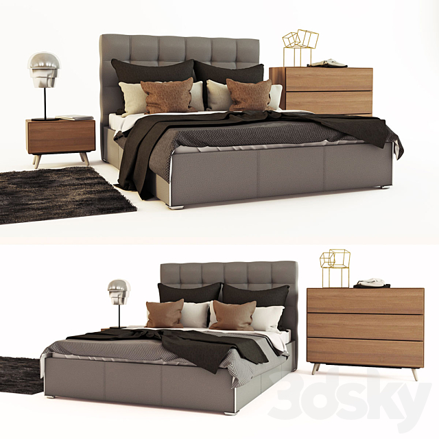 BoConcept Mezzo bed 3DSMax File - thumbnail 1