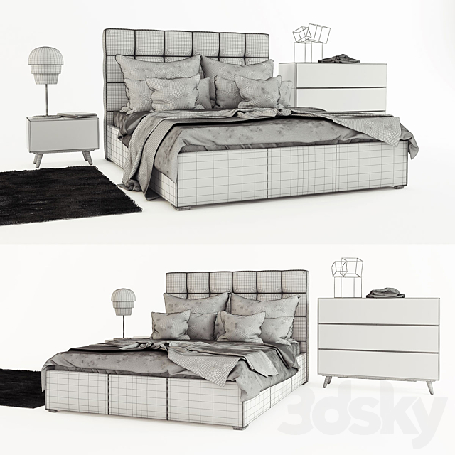 BoConcept Mezzo bed 3DSMax File - thumbnail 2