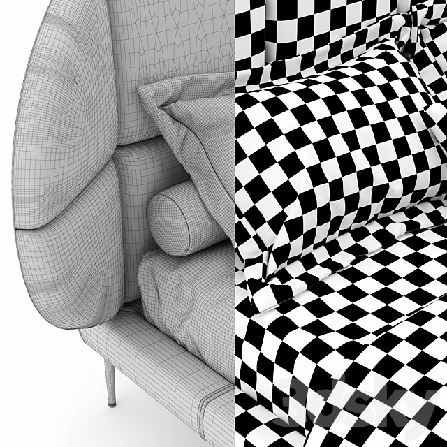 BoConcept Oxford Bed 3DSMax File - thumbnail 3