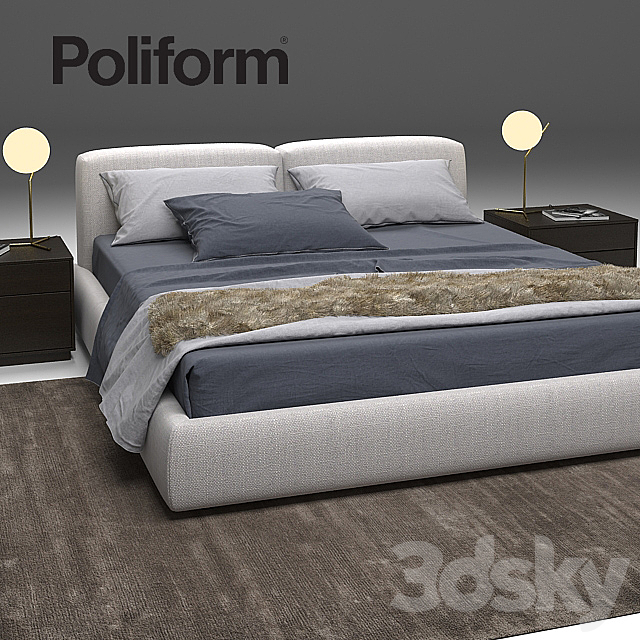 Bolton Bed Poliform 3DSMax File - thumbnail 1