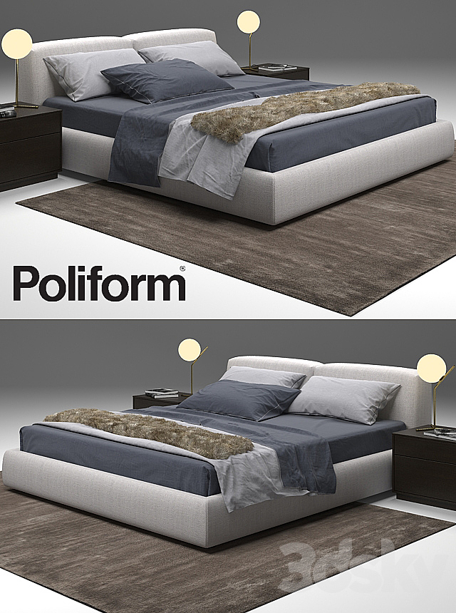 Bolton Bed Poliform 3DSMax File - thumbnail 2