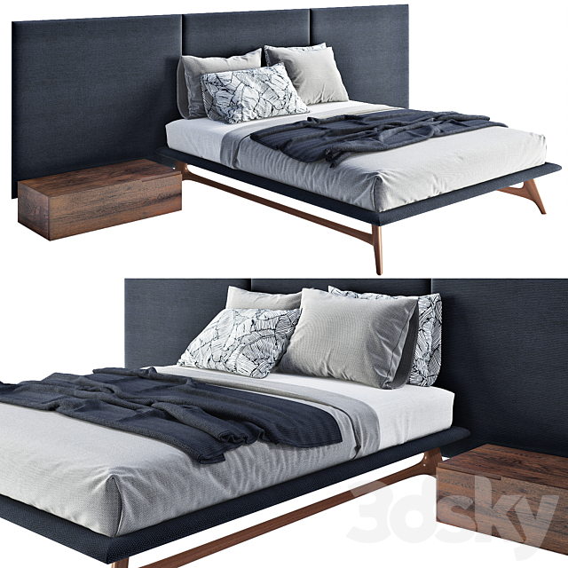 Bolzan bed. Collection SMILE. 3DSMax File - thumbnail 1