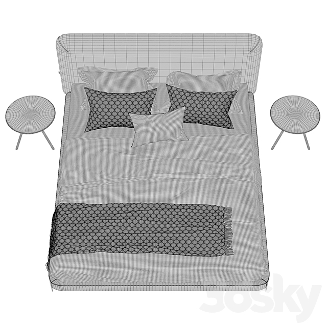 Bolzan letti Joy Sottile Bed 3DSMax File - thumbnail 3