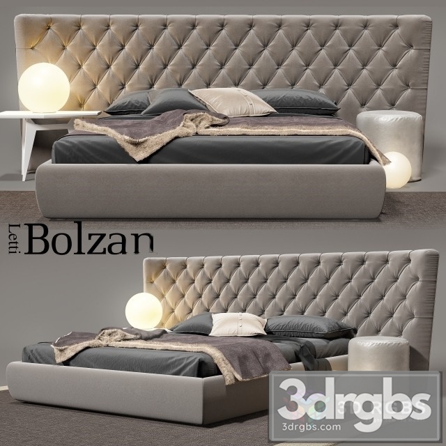 Bolzan Selene Bed 3dsmax Download - thumbnail 1