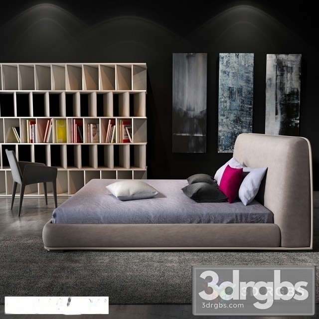 Bonaldo Amos Alto Bed 3dsmax Download - thumbnail 1