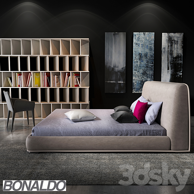 Bonaldo Amos alto bed 3DSMax File - thumbnail 1