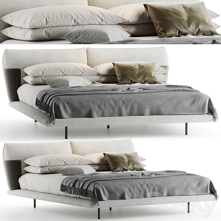 Bonaldo Blend bed 3DS Max Model - thumbnail 1