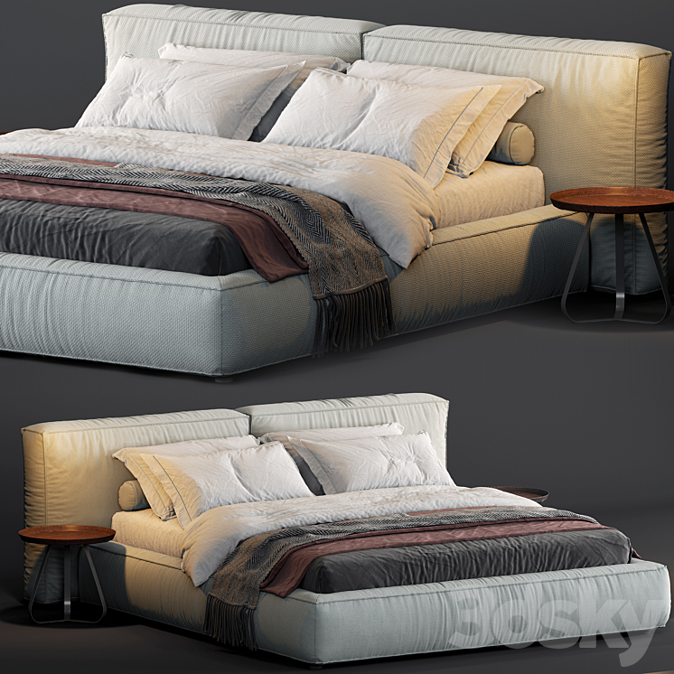 Bonaldo Fluff Bed 3DS Max - thumbnail 1