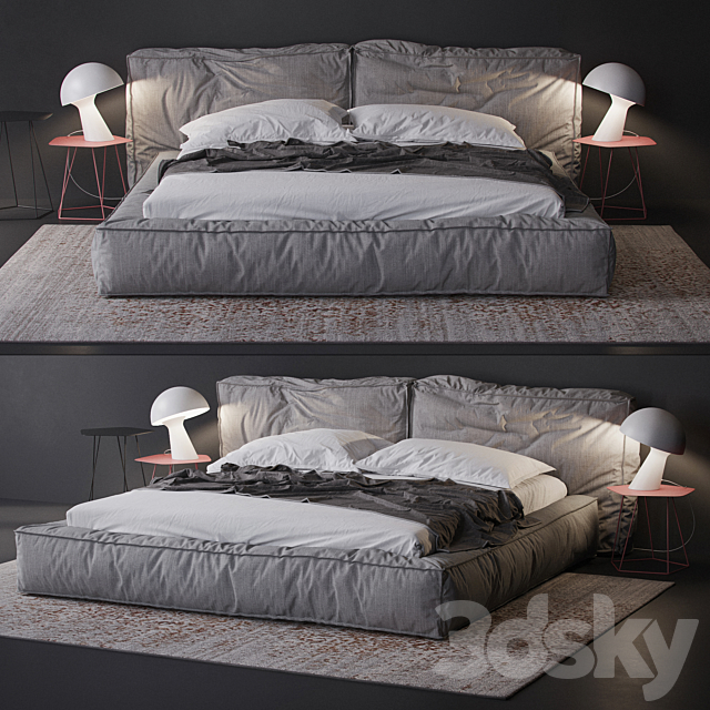 bonaldo fluff bed 3DSMax File - thumbnail 1