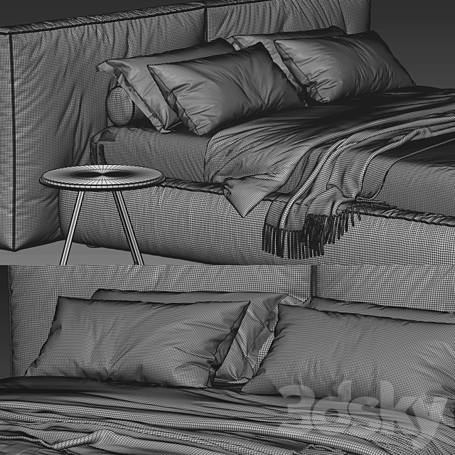 Bonaldo Fluff Bed 3DSMax File - thumbnail 5