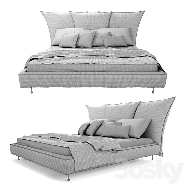 Bonaldo madame c bed 3DSMax File - thumbnail 2