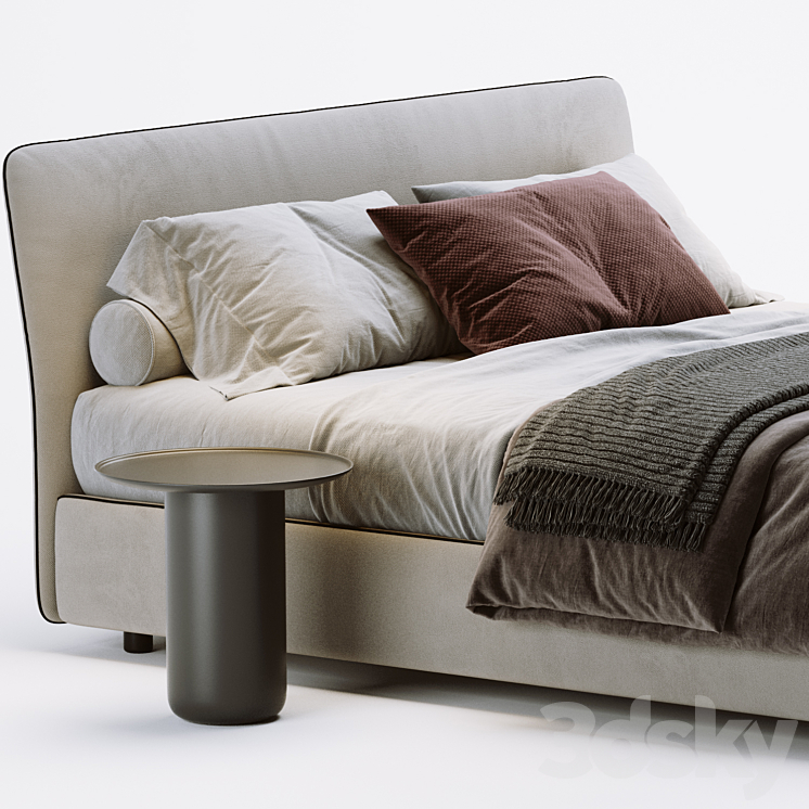 Bonaldo tonight bed 3DS Max Model - thumbnail 2