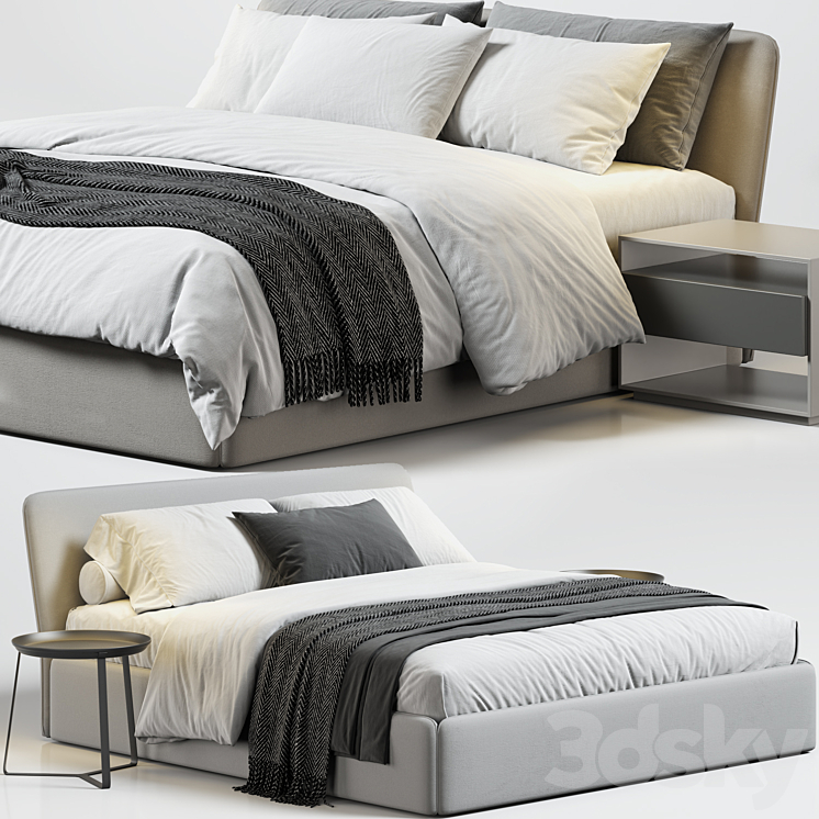 Bonaldo True Bed 3DS Max Model - thumbnail 1