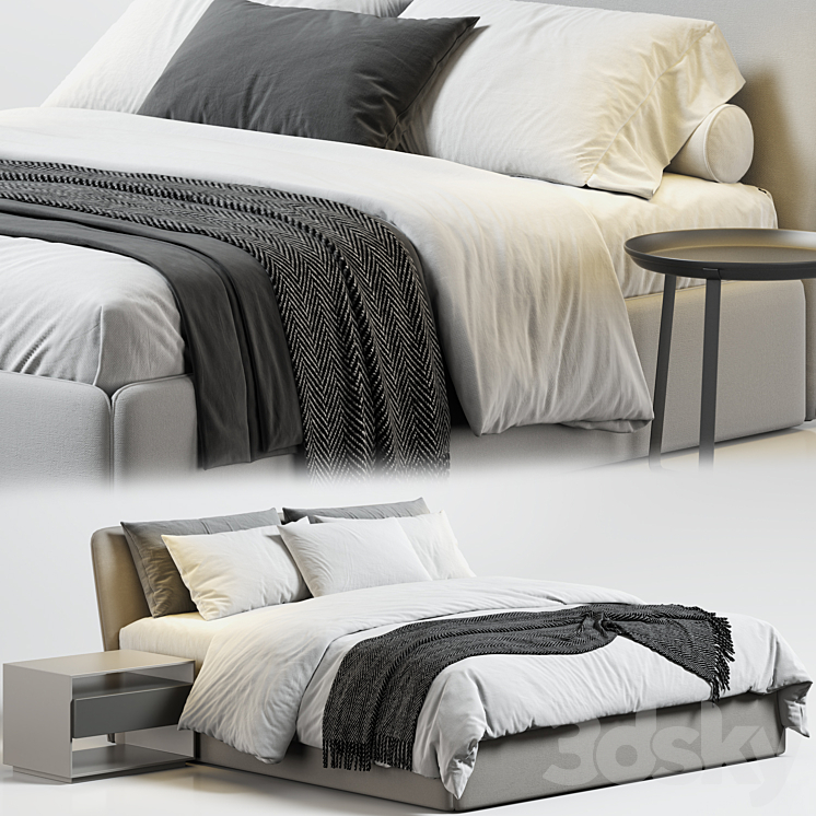 Bonaldo True Bed 3DS Max Model - thumbnail 2