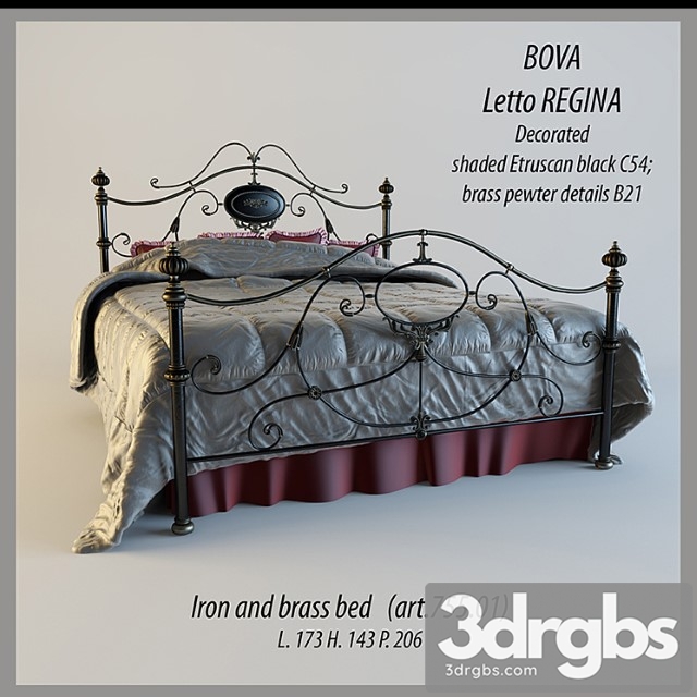 Bova Letto Regina 3dsmax Download - thumbnail 1