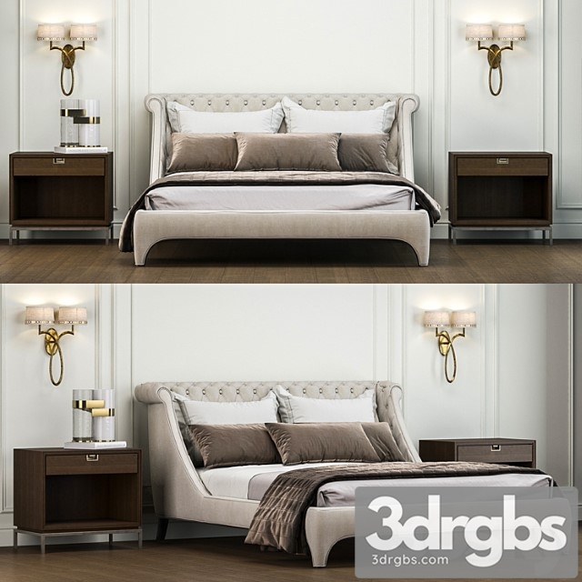 Bradmore bed – gianfranco ferrè home 2 3dsmax Download - thumbnail 1