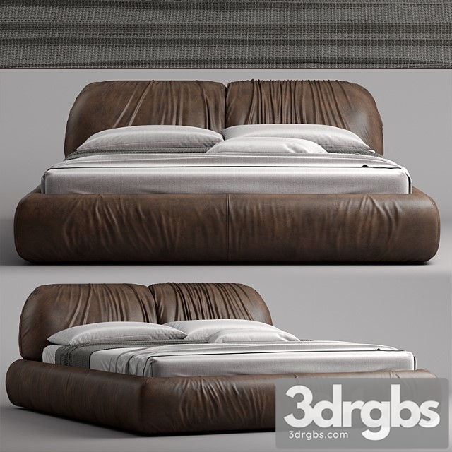 Busnelli bed piumotto 2 3dsmax Download - thumbnail 1