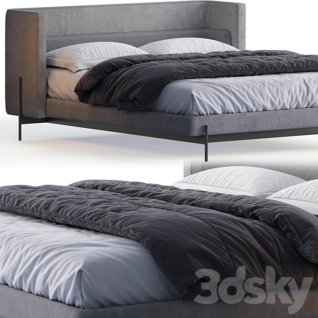 Busnelli bed yume 3DS Max Model - thumbnail 2