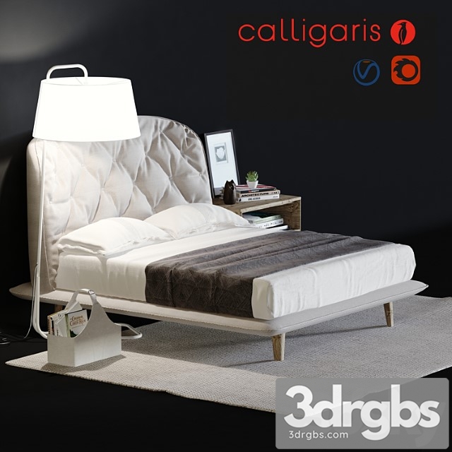 Calligaris hampton bed 2 3dsmax Download - thumbnail 1