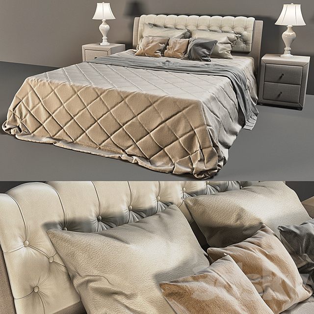 Cameron bed 3DSMax File - thumbnail 1