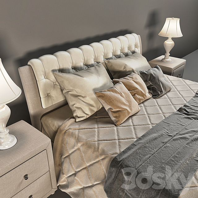 Cameron bed 3DSMax File - thumbnail 2