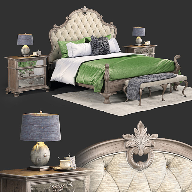 Campania Bachelor’s Bedroom 370-HFR66 3DSMax File - thumbnail 1