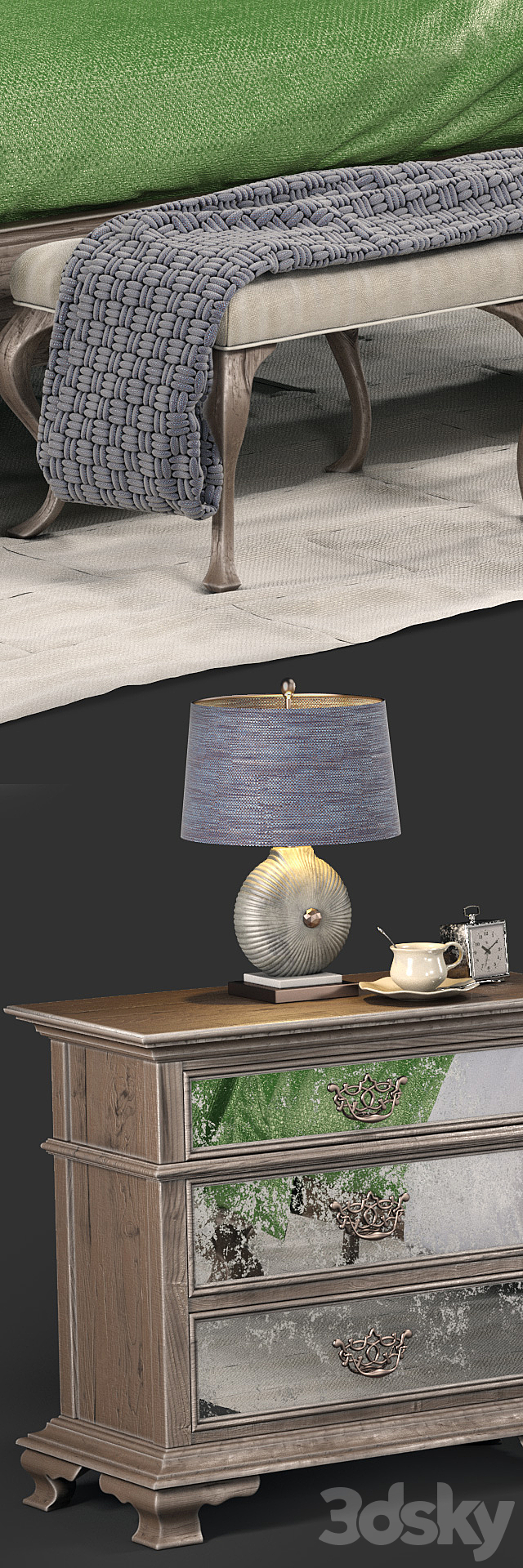 Campania Bachelor’s Bedroom 370-HFR66 3DSMax File - thumbnail 2