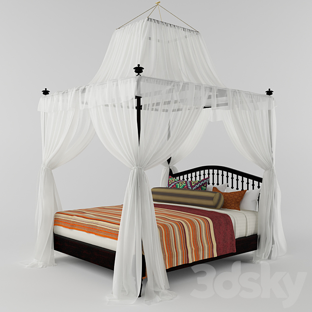 Canopy bed 3DSMax File - thumbnail 1