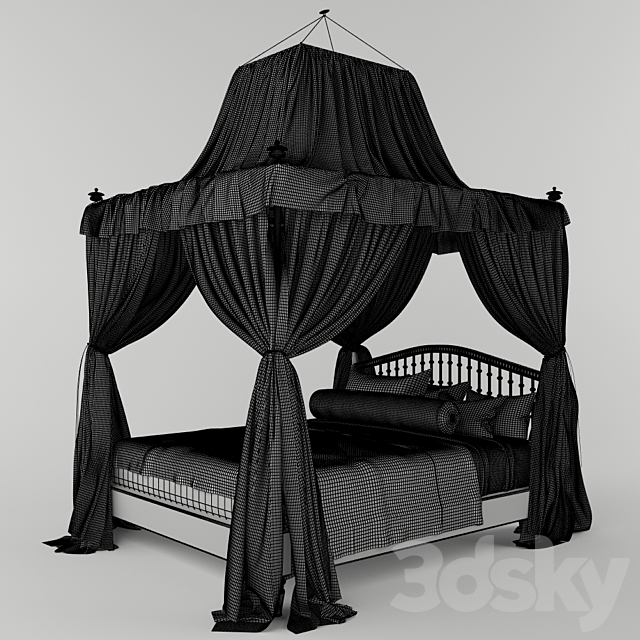 Canopy bed 3DSMax File - thumbnail 3