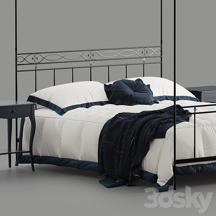 Cantori Sirolo bed 3DS Max - thumbnail 2