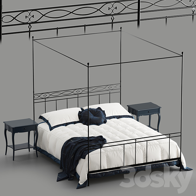 Cantori Sirolo bed 3DSMax File - thumbnail 1