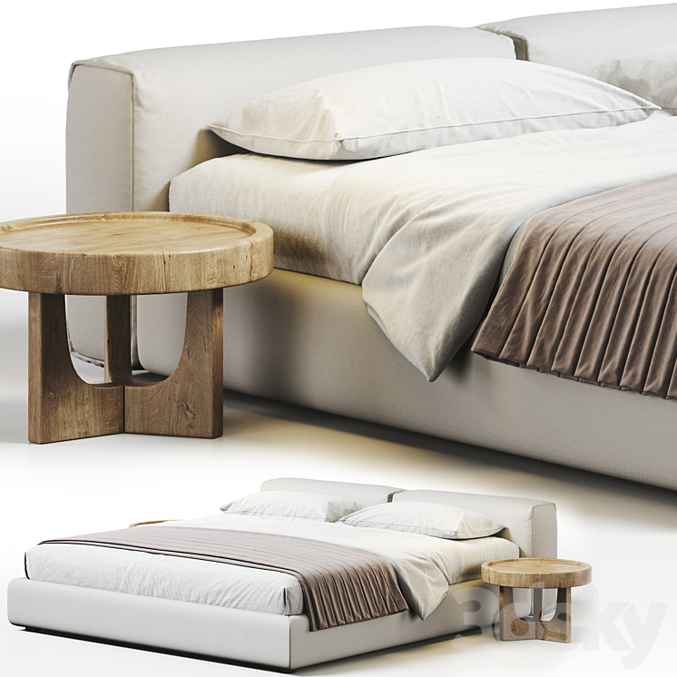 Cappellini Superlong Bed 3DS Max Model - thumbnail 2