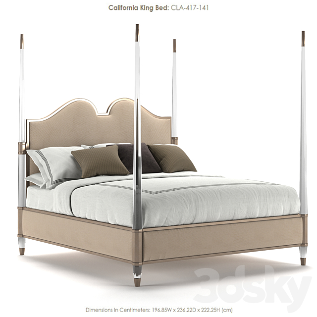 Caracole king bed 3DSMax File - thumbnail 1