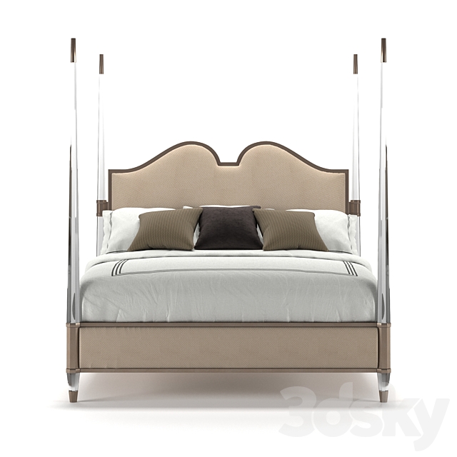 Caracole king bed 3DSMax File - thumbnail 2