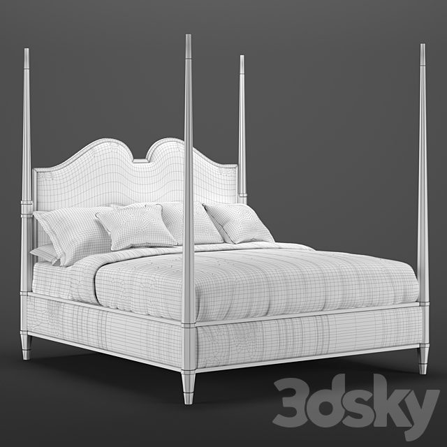 Caracole king bed 3DSMax File - thumbnail 3